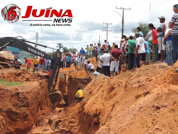 Tragdia em Juna: dois trabalhadores morrem soterrados em obras de rede de esgoto