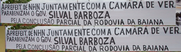 Quem escreveu certo o nome do governador, Porto dos Gaúchos ou Novo Horizonte do Norte?