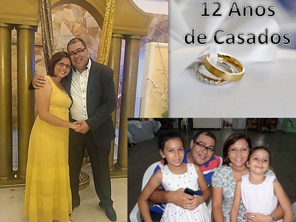 Pastor Andr Luiz e esposa Cludia Uveda comemoram 12 anos de casados.