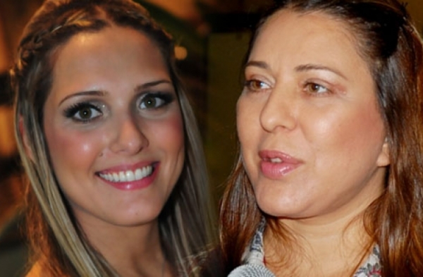 Riva recebe visita de esposa Janete e da filha, deputada Janaina Riva.