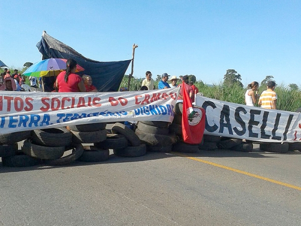 MST faz intervalo nos bloqueios em rodovias no Norto, Cceres e Tangar