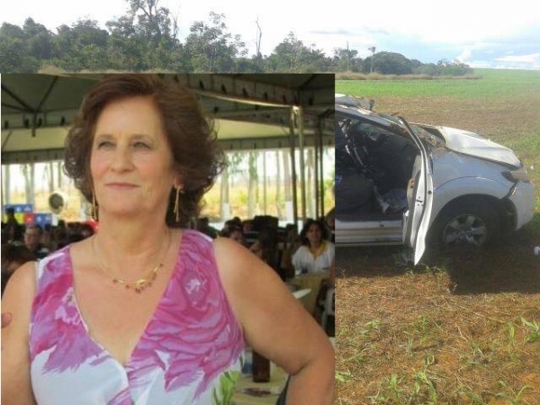 Ivete Dorner, esposa do ex-deputado Roberto Dorner, morre em acidente na MT 220