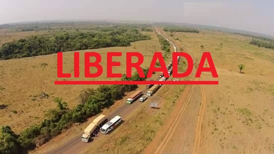 Bloqueio enfraquece e MT 170  liberada para o trnsito