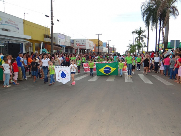 Mesmo com chuva, desfile do Dia da Independncia do Brasil acontece em Juara.