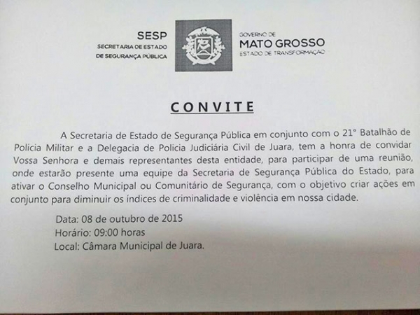 Reestruturao do Conselho Comunitrio de Segurana Pblica ser proposto em reunio nessa quinta-feira, 08.