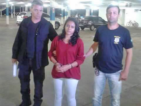 Aline Macedo acusada de participao em duplo assassinato e latrocnio em Juara se entrega em Tangar da Serra.