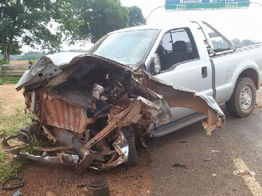 Caminhonetes batem de frente na MT-170 em Brasnorte, 01 morre e 04 ficam feridos.