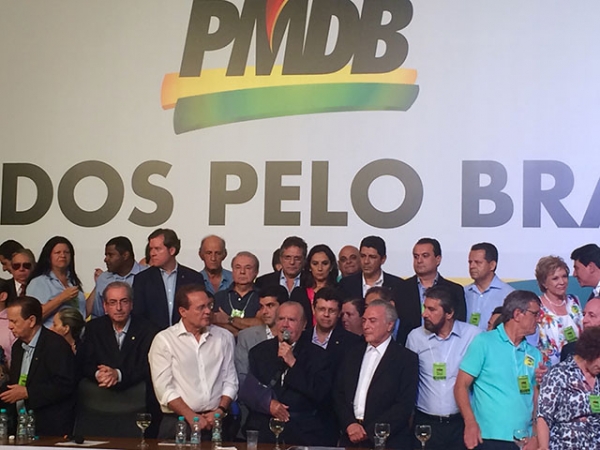 PMDB realiza Conveno Nacional e reelege Michel Temer