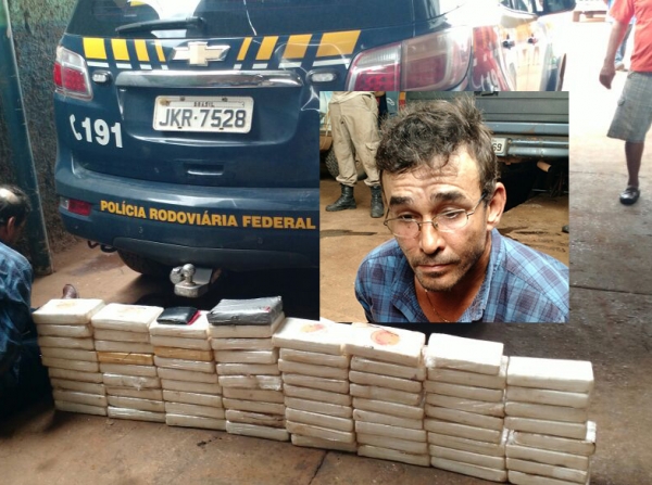 Polcia Civil e PRF prendem traficante com 75 kg de cocana em Comodoro