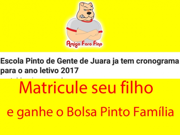 Matricule seu filho na escola Pinto de Gente.