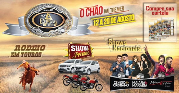 Diretoria da Acrivale proporcionar 03 shows nacionais na Expovale 2017