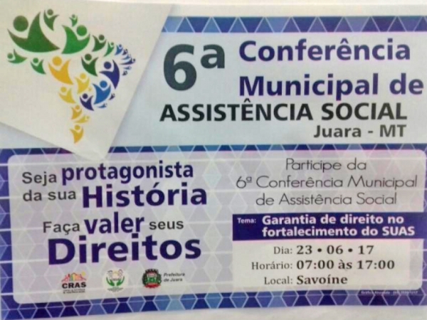 6 Conferncia Municipal de Assistncia Social ser realizada nesta sexta-feira (23) 