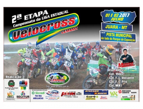 2 Etapa Estadual de Velocross ser realizada no inicio de julho