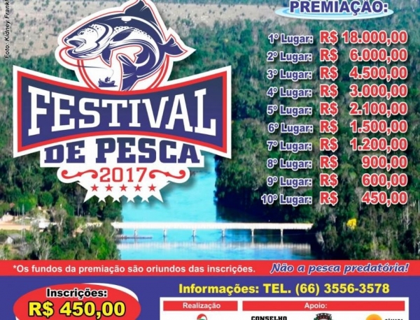 Inscries para o Festival de Pesca 2017 podem ser feitas na SECITUR