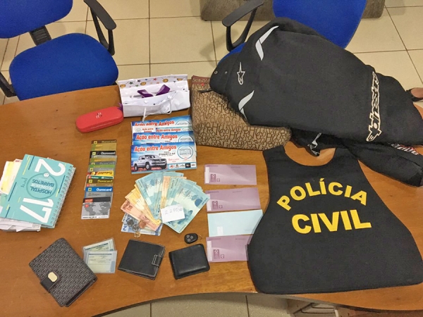 Polcia Civil de Juara prende trs elementos que furtaram bolsa com dinheiro do Hospital de Cncer de Barretos.