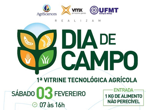 VMX, AgriSciences e UFMT realizam em fevereiro Dia de Campo com 1 Vitrine Tecnolgica Agrcola  