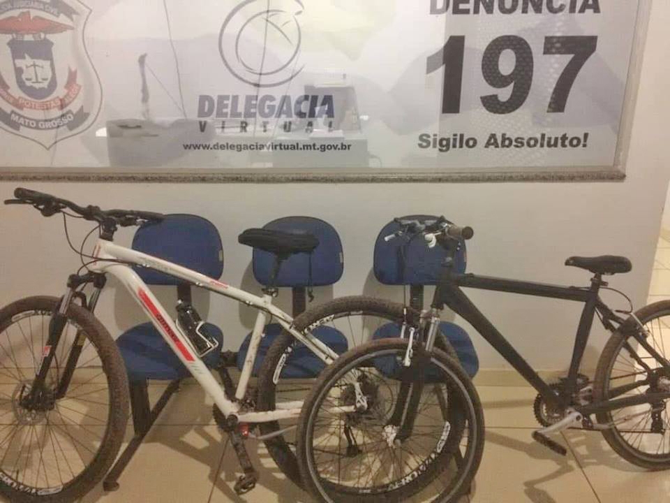 Em menos de 24 horas Polcias Civil e Militar de Juara recuperam bicicletas furtadas em casa de jornalista.