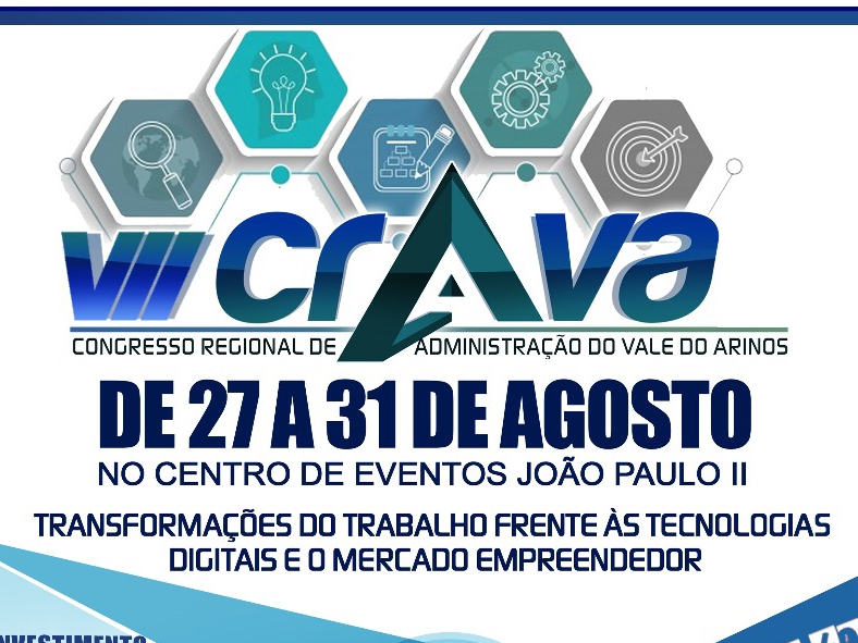 Acontecem em Juara na prxima semana o VII CRAVA e I Encontro de Administrao de MT