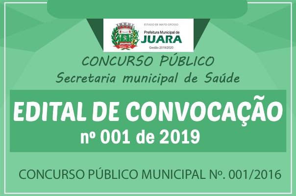 Prefeitura convoca candidatos para posse e nomeao concurso pblico n 001/2016