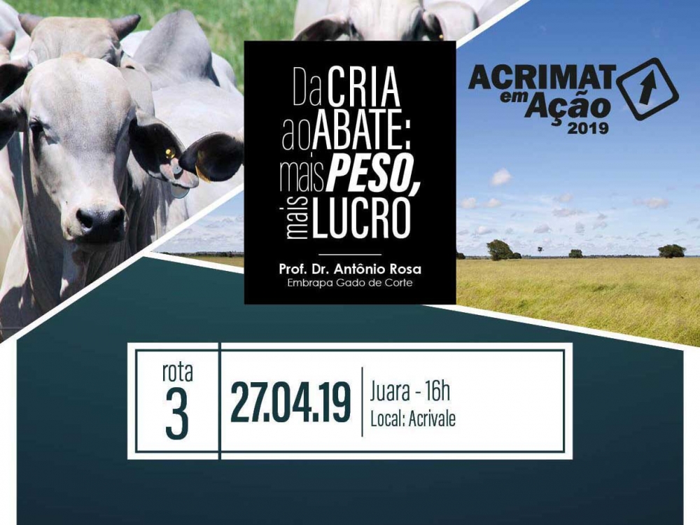 ACRIMAT em Ao 2019 chega  Juara no prximo sbado, dia 27 de abril, na ACRIVALE.