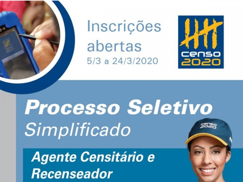  IBGE abre 3.549 vagas em Mato Grosso para o Censo 2020 