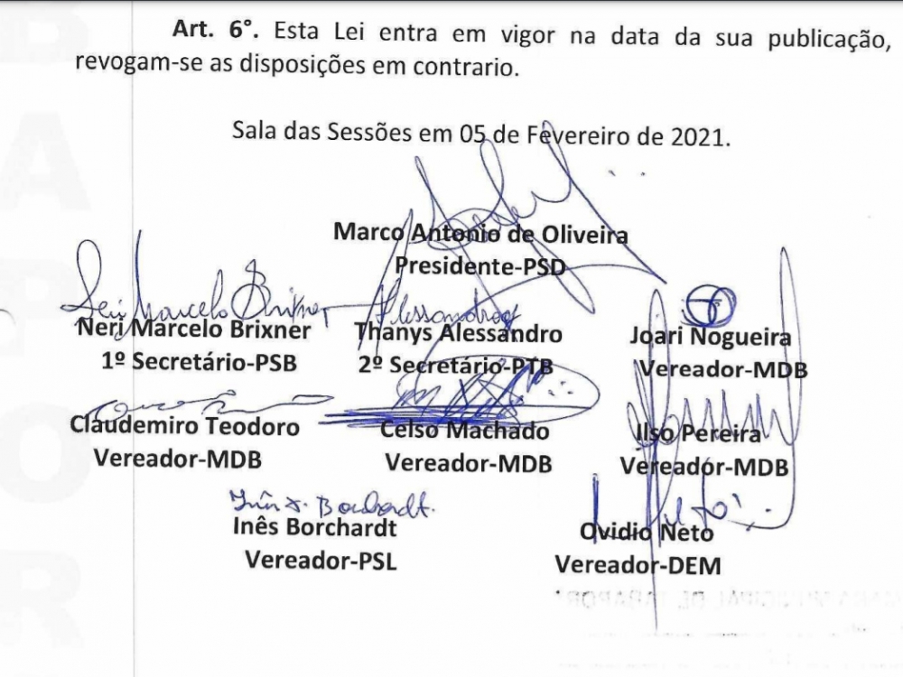 Vereadora de Tabapor que abriu mo da VI foi favorvel  criao do benefcio e recebeu o ms de janeiro.