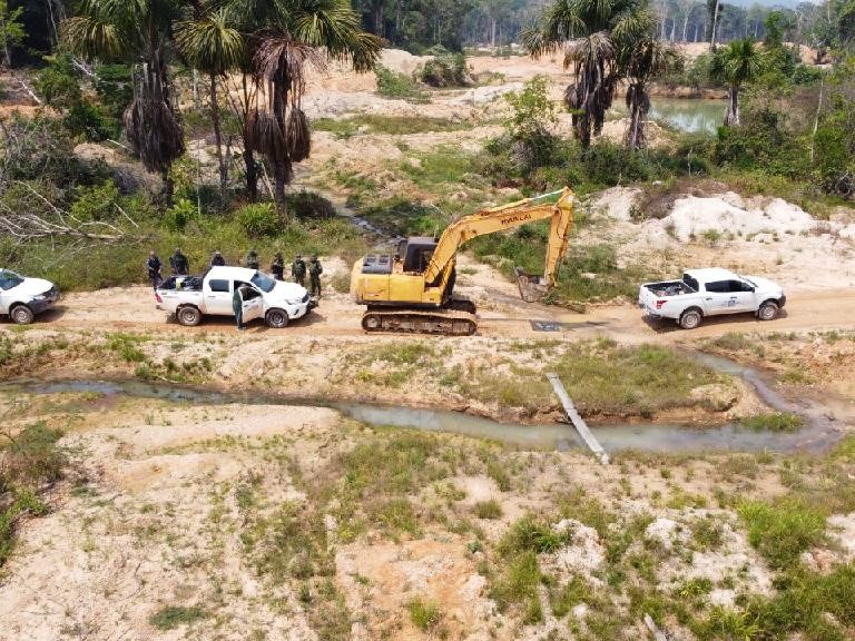 Batalho de Proteo Ambiental desativa 14 garimpos ilegais em Mato Grosso