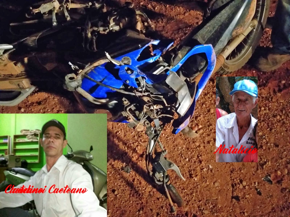 Mototaxista e passageiro morrem em choque com caminhonete e causador do acidente foge sem prestar socorro.