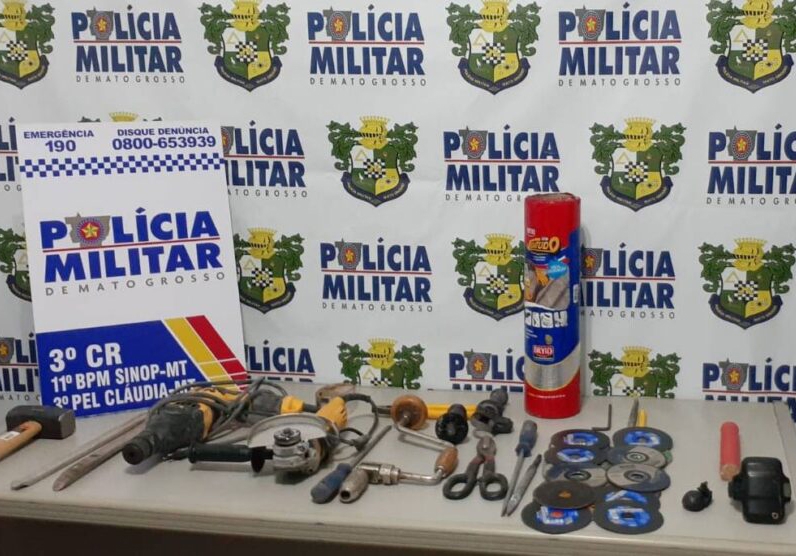 Ladres tentam invadir agncia bancria na cidade de Cludia e polcia consegue prender um suspeito