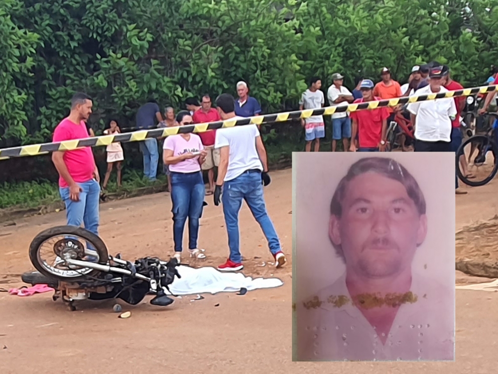 Homem morre em acidente entre moto e caminhonete no Bairro Jardim Amrica em Juara.