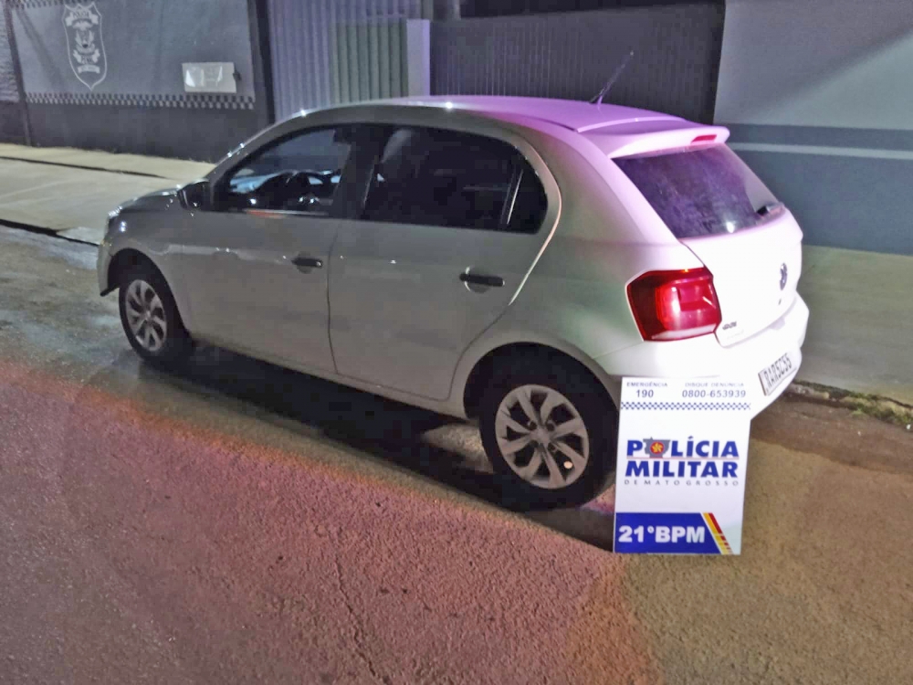 Polcia Militar recupera Volkswagen gol branco furtado em Juara