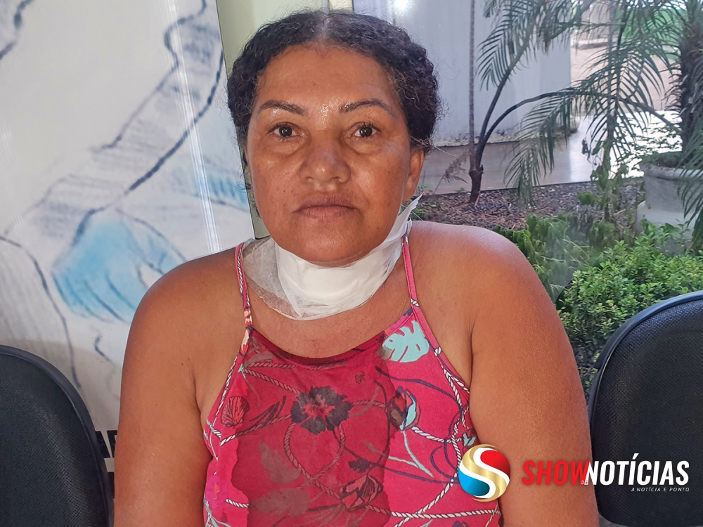 Mulher de 57 anos tem pescoo cortado por linha de pipa com cerol em Juara. VEJA O VDEO