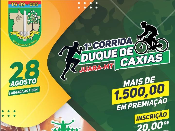 Acontece no prximo domingo em Juara a primeira Corrida Duque de Caxias.