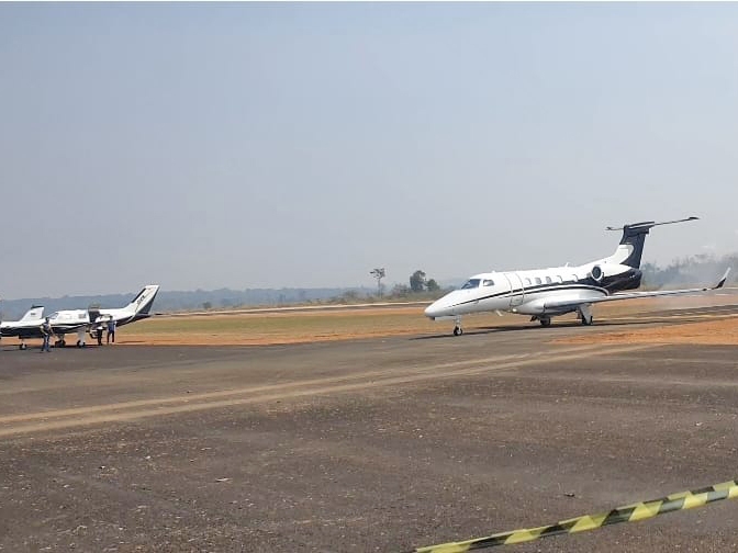 Pista asfaltada do aeroporto de Juara foi liberada para pousos e decolagens com grande festa