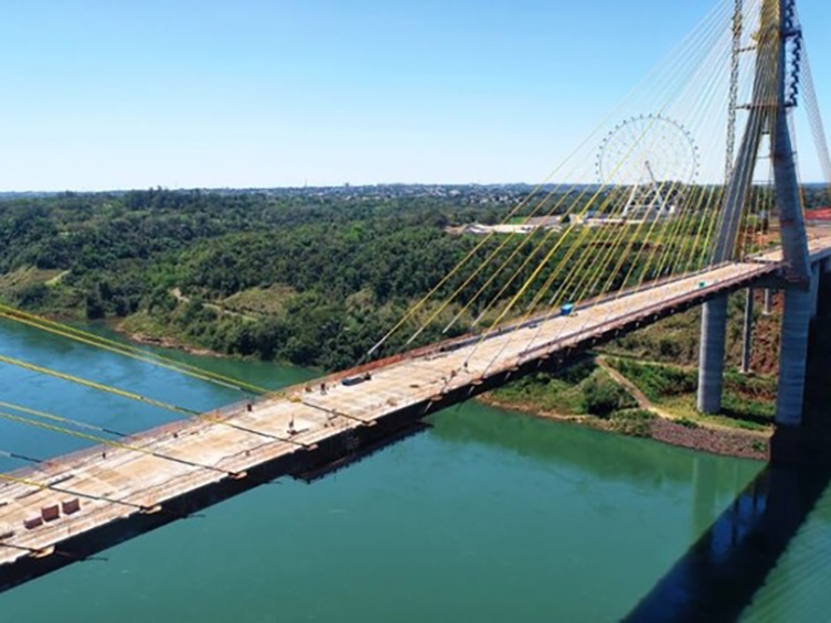 Ponte da Integrao entre Brasil e Paraguai receber teste de carga para avaliar estrutura em novembro