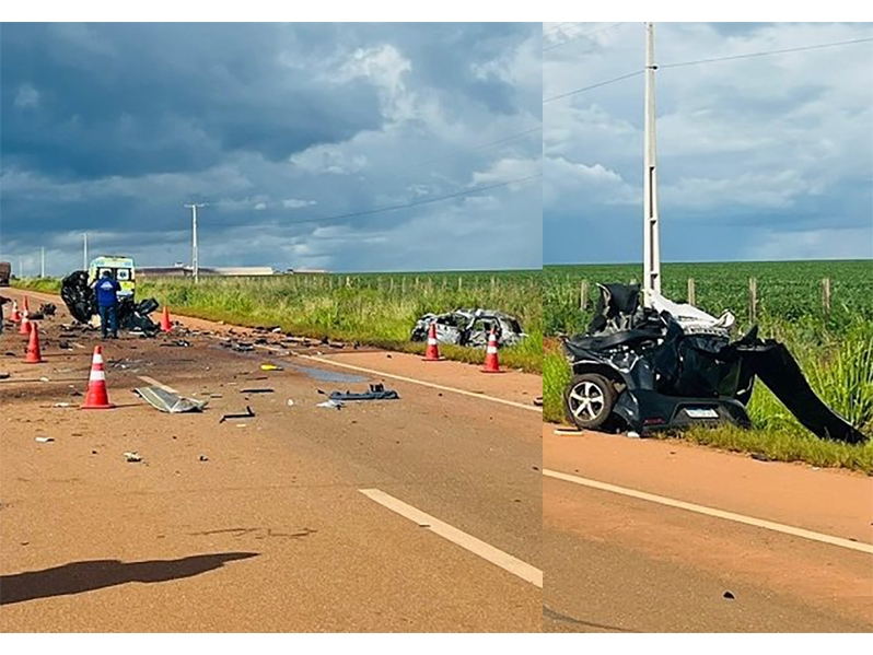 Acidente entre dois carros mata seis pessoas na BR-163 em Rondonpolis