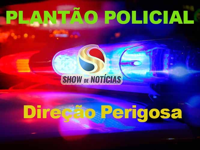 Homem quebra porto de residncia com carro e ameaa pai de morte na presena dos policiais.