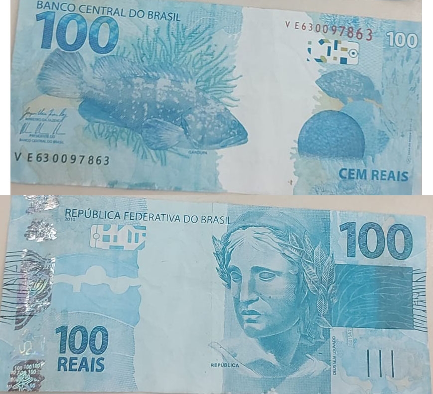 Novas notas falsas de 100 reais aparecem no comrcio de Juara.