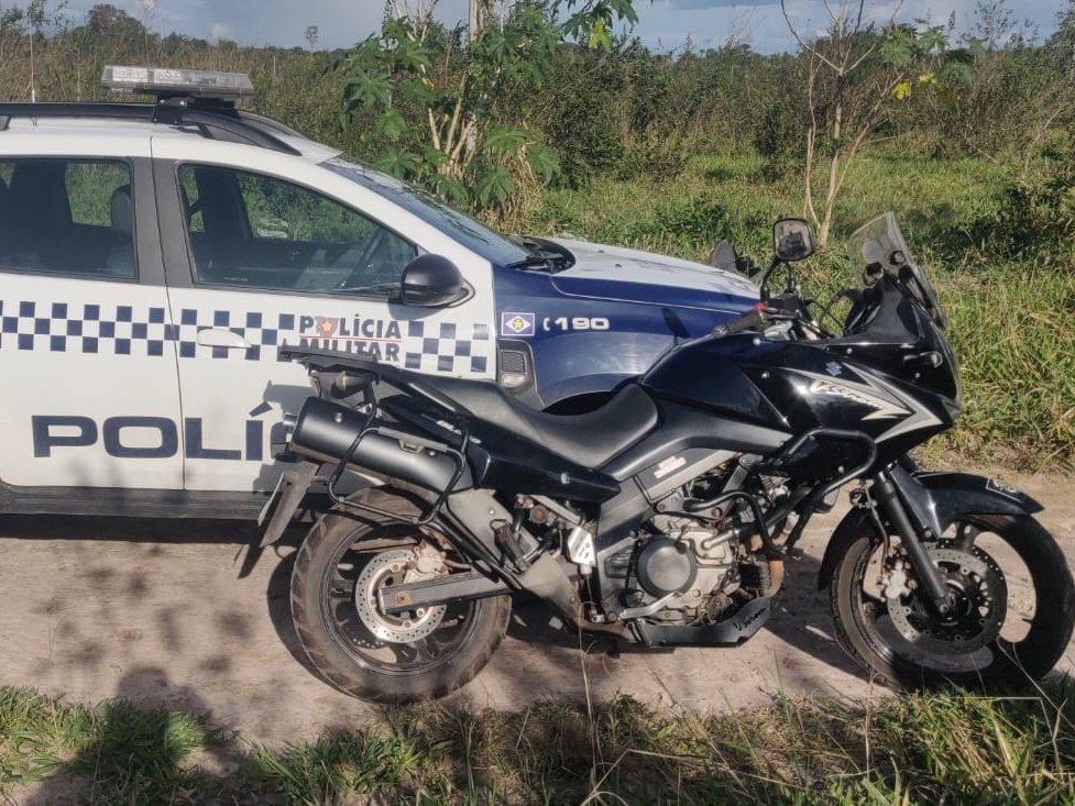 Polcia Militar localiza moto furtada em Juara, cujo dono est viajando e nem sabia do furto do veculo