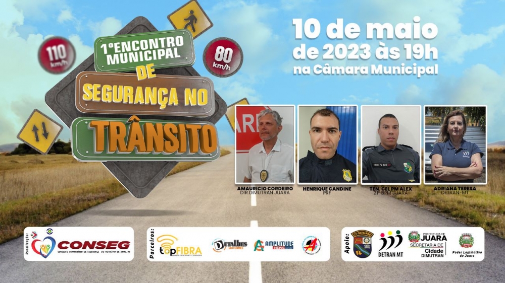 Encontro Municipal de Segurana no Trnsito ser realizado no prximo dia 10 em Juara.