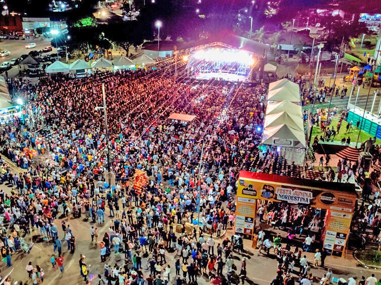 Festa Junina de Juara pode ter sido recorde de pblico na Praa dos Colonizadores.