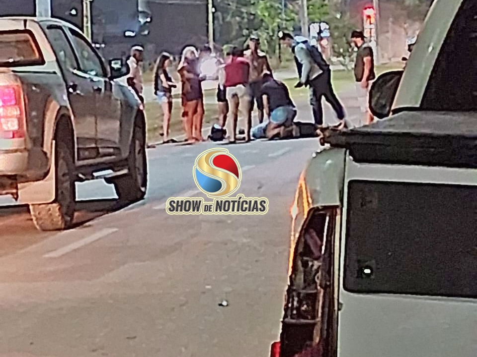 Motociclista fica ferido ao bater com a moto na traseira de caminhonete parada em Juara.