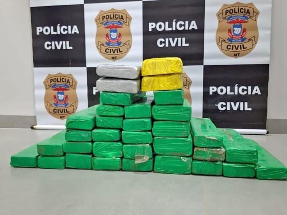 Aps pesagem sobe para 32 kg de drogas apreendidos com traficante de Tangar em Juara.