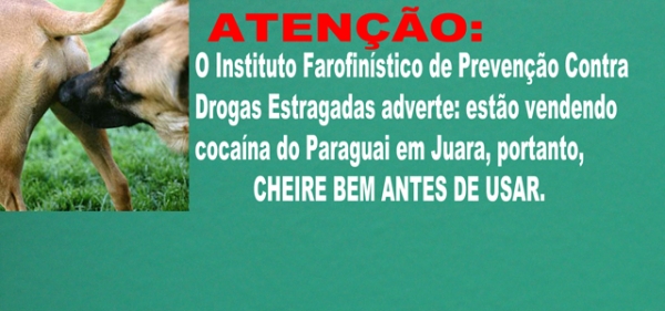 O IFPCDE, adverte: testes comprovam que cocaína vendida em Juara é batizada no Paraguai.