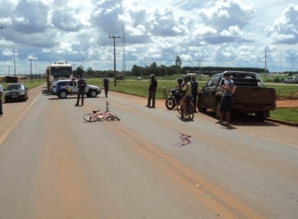 Criana morre atropelada por caminhonete na BR-364 