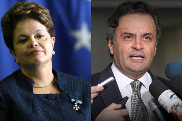 Dilma Rousseff e pr-candidato Acio Neves vm a MT em abril