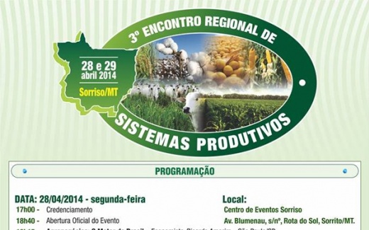 Encontro Regional de Sistemas Produtivos recebe inscries