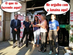 Janaina Riva e Luciane Bezerra juntas na greve do Intermat? KKKKKK