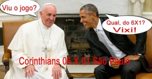 Papa Francisco e Obama discutem jogo de 06 X 01