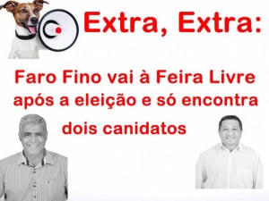 Faro Fino vai á feira livre e encontra só dois candidatos 